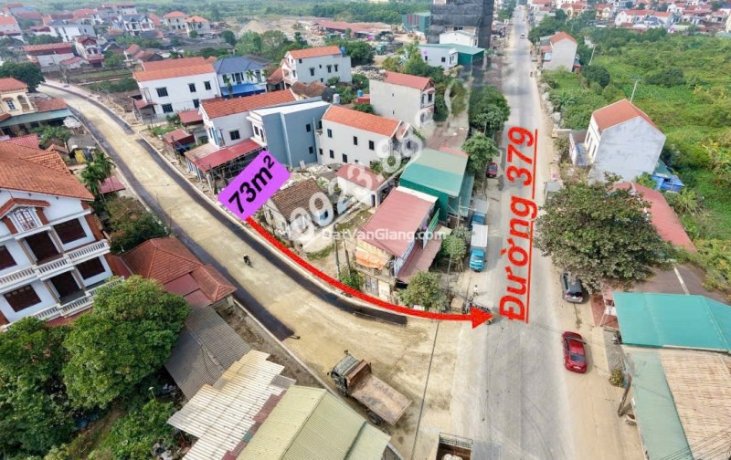 bán đất thổ cư Xã việt yên Hưng Yên siêu vip 73m2 Đông Hòa – mặt tiền 6m – đường nhựa 10m sát TL379, gần vành đai 4
