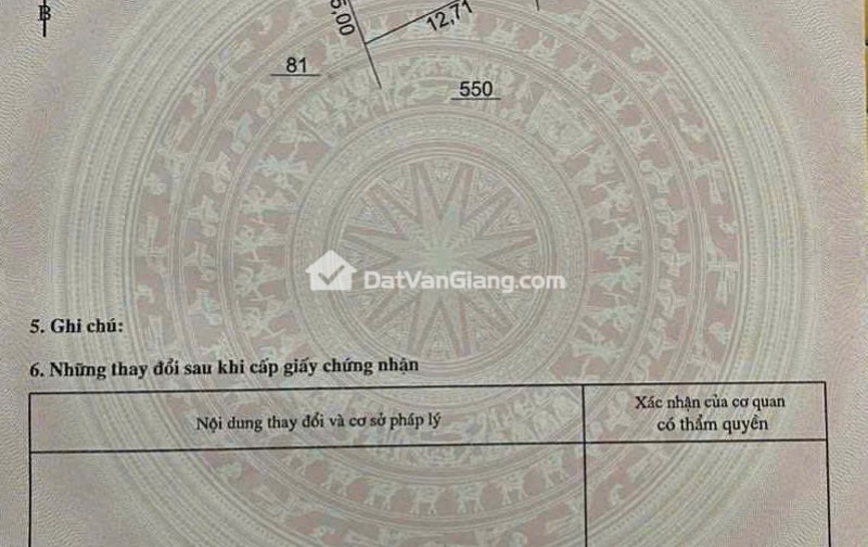 Bán đất thổ cư văn giang! Thôn Công Luận 1 64,4m2 mặt tiền 5m, đường thông 4m ô tô chạy vèo vèo